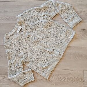 Abercrombie &‎ Fitch Lace Wool Cardigan Sweater, Large